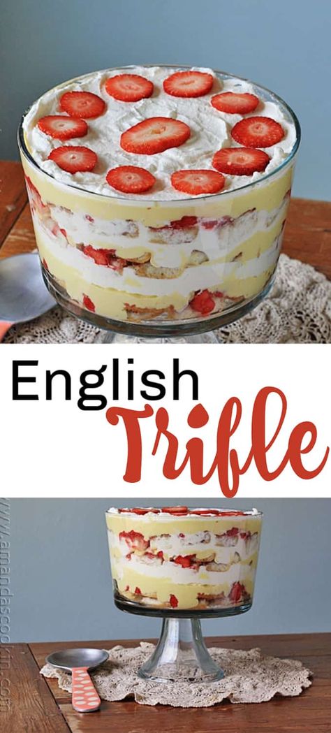 English Truffle Recipe, Traditional English Trifle, English Dessert Recipes, Pies Chocolate, Trifle Bowl Recipes, English Trifle, Trifle Dessert Recipes, Christmas Trifle, English Desserts