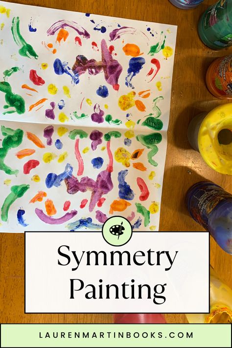 Symmetry art is both visually appealing and educational. It teaches preschoolers about balance, symmetry, patterns, cause and effect - all important early learning concepts. Plus, it improves their fine motor skills and boosts creativity. It is so easy to enjoy simple and engaging symmetry art activities using washable paint, perfect for preschoolers, elementary, middle, high school kids or literally any age. These activities not only encourage creativity but also help develop important skills. Symmetry Painting Preschool, Symmetry Preschool Activities, Symmetry For Preschool, Cause And Effect Preschool Activities, Line Of Symmetry Activities, Symmetry Activities For Kindergarten, Symmetric Painting, Symmetry Art For Kids, Playgroup Themes