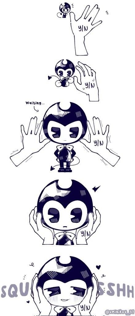 Bendy And The Ink Machine X Yn, Babqftim Strip Au, Bendy Tattoo Ideas, Bendy And The Quest For The Ink Machine, Luv U All! <33, Bendy Fanart Cute, Bendy And The Ink Machine Oc, Bendy X Y/n, Female Bendy