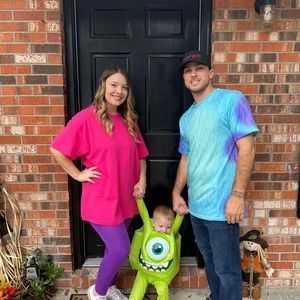 Monster Inc Costume Family Of 3, Randal Monsters Inc Costume, Homemade Sully Costume, Monsters Ink Family Halloween Costumes, Monsters Inc Family Halloween Costumes, Monsters Inc Halloween Costume Families, Family Monsters Inc Costume, Monster Inc Family Costume, Family Disney Costumes