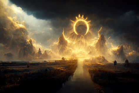 ArtStation - Sun domain, Jonny God Of The Sun Aesthetic, Sun Castle Fantasy Art, Sun Power Aesthetic, Sun Prince Aesthetic, Sun Kingdom Aesthetic, Sun Magic Aesthetic, Sun Elf Aesthetic, Sun God Character Design, Dark Sun Aesthetic