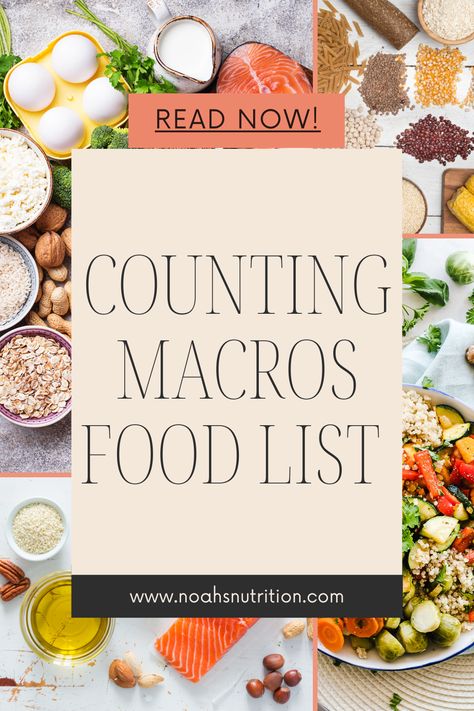 Macro Friendly Grocery List, Count Macros For Beginners, Macro Food List, Macros For Beginners, Nurse Blog, Count Macros, Carbs List, Macro Food, Macro Meal Plan