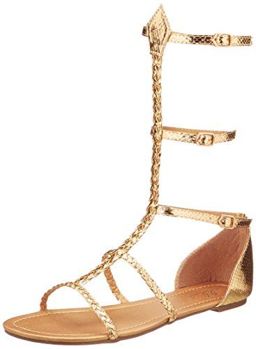 Ellie Shoes Inc Women's Braid Rope Sandal Gold Size 8 Ellie Shoes http://smile.amazon.com/dp/B002M0B4LU/ref=cm_sw_r_pi_dp_SOCxwb1BQF224 Egyptian Sandals, Rome Gladiator, Fila Sandals, Trojan Women, Braid Rope, Gladiator Flats, Spring Formal, Flat Gladiator Sandals, Ellie Shoes