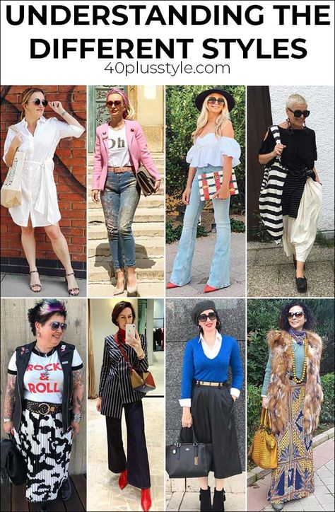 Eclectic Personal Style, Creative Style Personality, Eclectic Wardrobe Style, Eclectic Fashion Style Inspiration, Creative Style Outfits Inspiration, Boho Style Outfits Over 40, Fashion Styles Types Inspiration, Different Fashion Styles Types List, Eclectic Outfits For Women