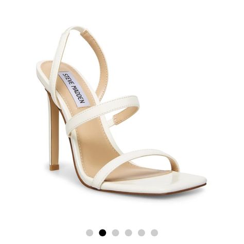 Brand New In Box. Size 6.5, White Color. Steve Madden “Grade White” Sandal. Purchased For My Wedding But Found Another Style I Wanted To Wear And I Wasn’t Able To Return. Perfect Condition.