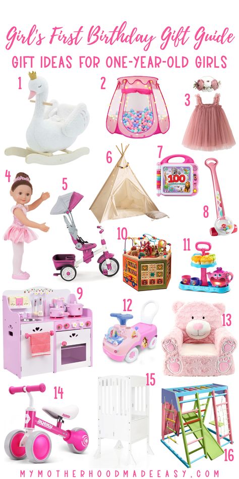 First Birthday Present Ideas for Girls: One Year Old Girl Gift Guide Presents For 1 Year Girl, First Birthday Present Ideas Girl, 1 Year Birthday Gift Ideas, Baby Birthday Gifts 1 Year, First Birthday Girl Gift Ideas, 1st Birthday Gift Ideas Girl, Gifts For One Year Old Girl, Gifts For 1 Year Baby Girl, 1st Birthday Present Girl