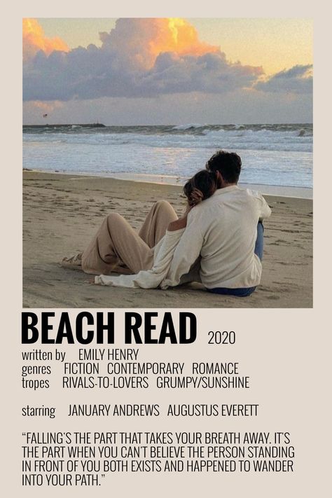 alternative minimalist polaroid poster made by @angietanaa (me) book by emily henry Book Poster, Emily Henry, Romance Books Quotes, Beach Read, Polaroid Poster, Movie Poster Wall, Book Wall, Romantic Books, Book People