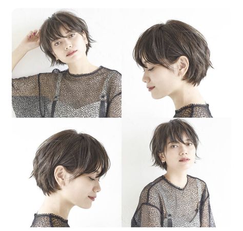 Cute Short Haircuts, Asian Short Hair, Shot Hair Styles, Short Straight Hair, Penteado Cabelo Curto, Short Hair Haircuts, Short Hair With Bangs, Blonde Pixie, Cut My Hair