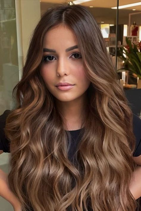 Brunette Wigs Soft Autumn Brunette Hair, Balyage Long Hair, Chocolate Highlights, Warm Brown Hair, Honey Blond, Rambut Brunette, Honey Brown Hair, 2023 Hair, Brown Hair Inspo