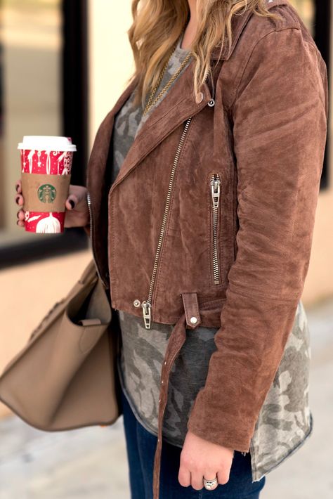 Morning coffee bean. BlankNYC suede moto jacket. Fancy Things Blanknyc Suede Moto Jacket, Fancy Things, Fall Staples, Suede Moto Jacket, Blank Nyc, Coffee Bean, Moto Jacket, Out Of Style, Morning Coffee