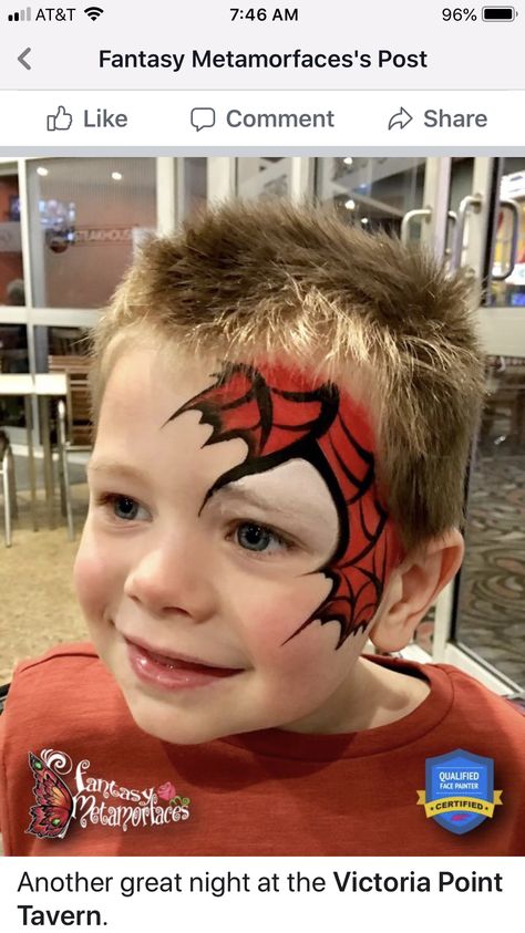 Spider-Man Spider Man Face Paint Easy, Spiderman Face Painting, Spider Man Face Paint, Easy Face Painting, Superhero Face Painting, Easy Face Painting Designs, Eye Face Painting, Animal Face Paintings, Spider Face