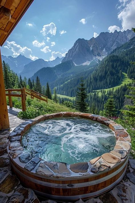 Natural Swimming Pool, Peaceful Places, Amazing Travel Destinations, Cabin Life, Mountain Cabin, Cabin Homes, Dream House Decor, Travel Goals, Pretty Places