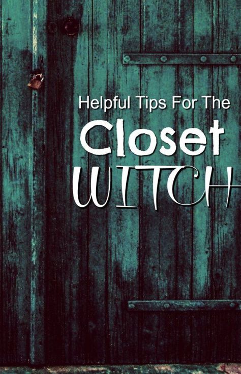 Broom Closet Witch Tips, Closeted Witch Tips, Clean Witch Aesthetic, Closet Witch Tips, Closet Witchcraft, Types Witches, Broom Closet Witch, Witchcraft Resources, Luna Witch