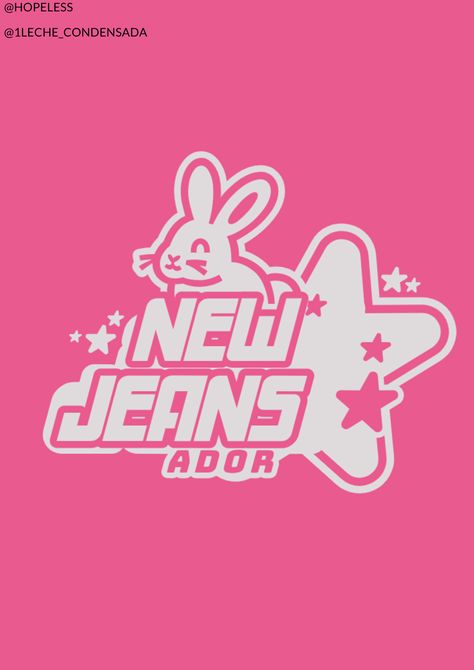 NEW JEANS New Jeans Logo Kpop, Newjeans Prints, New Jeans Fan Art, New Jeans Font, New Jeans Graphic Design, Newjeans Design, Kpop Logo Design Ideas, New Jeans Logo, Newjeans Logo