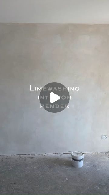 Lakehouse Gold Coast on Instagram: "Four easy steps to lime wash interior rendered walls! We used the colour Mykonos from #bauwerk #limewash #renovation #featurewall" Limewash Plaster Wall, Lime Wash Gray Wall, Farrow And Ball Limewash Paint, Rendered Walls Interior, Bedroom Inspirations Limewash, Lime Washed Bathroom, Limewash And Marble Bathroom, Limewash Color Palette, Limewash Arch Wall