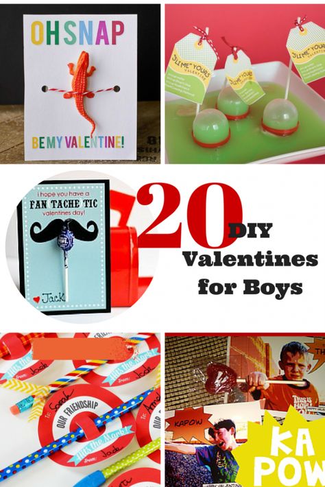 Who says Valentines have to be girly? These are the coolest DIY Valentines on the internet... for boys! Clever Valentines, Valentine Gifts For Boys, Valentines Ideas For Him, Free Printable Valentines Cards, Boys Valentines, Kindergarten Valentines, Class Valentines, Valentine Gifts For Kids, Printable Valentines Cards