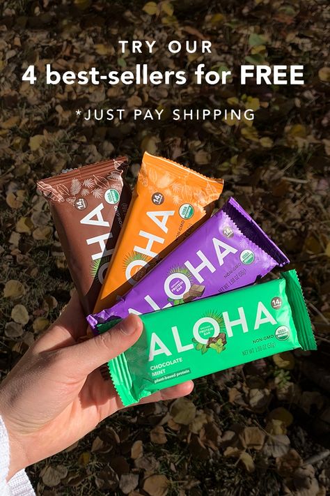 Aloha Protein Bar, Inflammatory Recipes, Protein Bar Recipes, Protein Bar, Protein Snacks, Plant Based Protein, Protein Bars, Galveston, Mint Chocolate