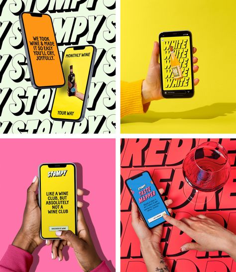 Brand New: New Logo and Identity for Stompy by & Walsh Gen Z Branding Design, Gen Z Graphic Design, Twister Game, App Launch, Expert Logo, Social Campaign, Logo And Identity, Social Media Design Inspiration, Media Sosial