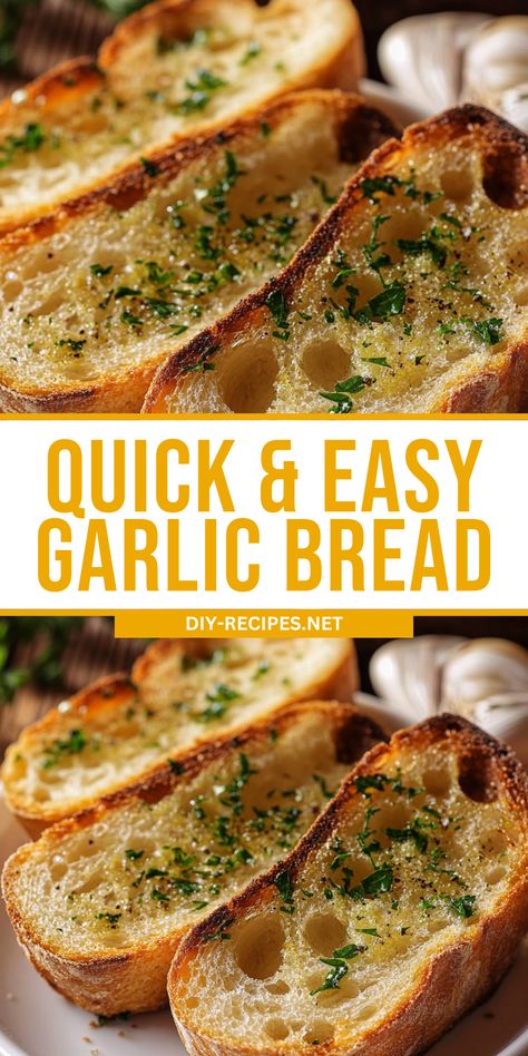 This quick and easy Garlic Bread recipe is a must-try! With simple ingredients and bold flavors, it’s ready in under 15 minutes. Garlic Paste For Bread, Crunchy Garlic Bread, Crusty Garlic Bread, Quick And Easy Garlic Bread, Garlic Bread Recipe Baguette, Easy Garlic Bread Recipe From Scratch, Home Made Garlic Bread Recipe Homemade, Garlic Bread Ideas, Simple Garlic Bread Recipe