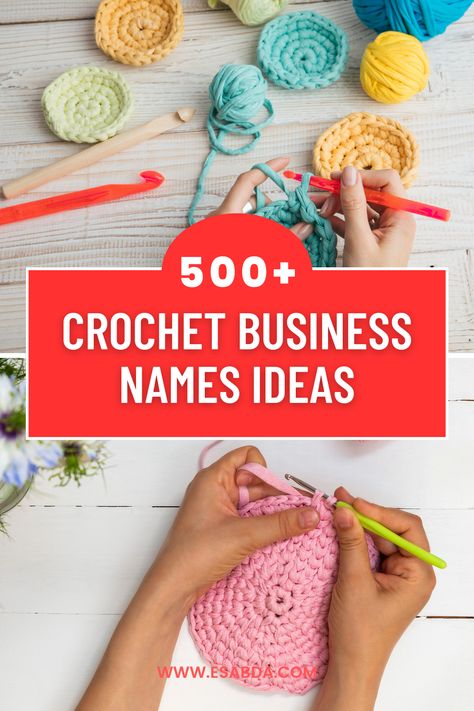 In this article, we will explore the importance of a catchy business name for your crochet venture and provide you with 500+ creative name ideas for your crochet business. #crochet #crochetnames Cute Crochet Business Names, Crochet Account Name Ideas, Crochet Boutique Ideas, Crochet Store Names, Crochet Page Name Ideas, Crochet Business Name Ideas, Crochet Username Ideas, Crochet Business Ideas Products, Crochet Shop Names