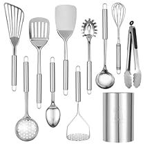 Stainless Steel Cooking Utensils Set, Fish Spatula, Metal Cooking Utensils, Steel Utensils, Kitchen Utensils Set, Pasta Server, Stainless Steel Kitchen Utensils, Cooking Spatula, Stainless Steel Utensils