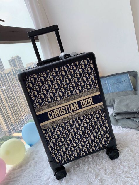 Dior Suitcase, Dior Luggage, Women's Bags By Color, Luxury Luggage, Chanel #1, Handbag Essentials, Carpet Bag, Bestie Goals, Luxury Bag