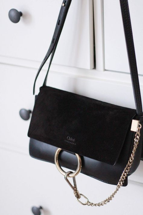 The Small Black Chloe Faye Bag | Autumn Wardrobe Chloe Faye Bag, Faye Bag, Sacs Design, Bag Prada, Bag Obsession, Black Handbag, Kelly Bag, Lv Bags, Stil Inspiration