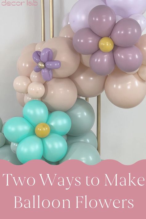 Baloon Decorations Spring, Flower Arch With Balloons, How To Design Balloons, Flower Balloons Arch, Balloon Decorations Flowers, Spring Balloons Decoration, Ways To Decorate With Balloons, Balloons Flowers Decorations, Ballon Flower Decorations