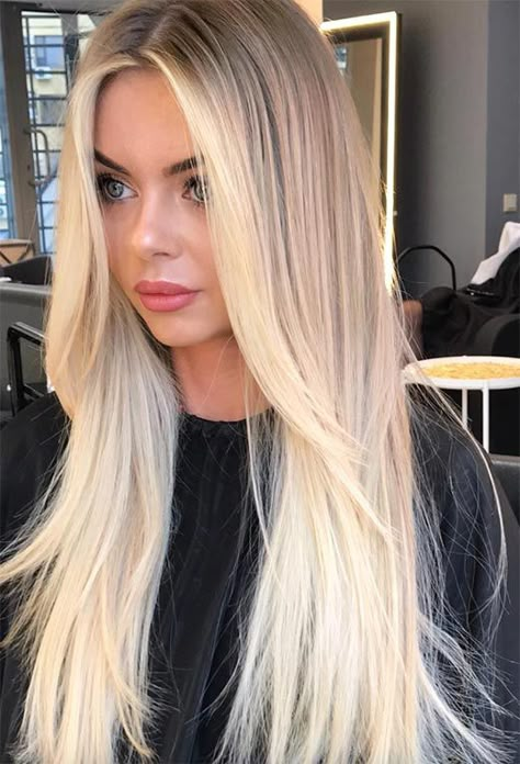 Long Blonde Straight Hair, Blonde Straight Hair, Bright Blonde Hair, Straight Blonde Hair, Long Layered Haircuts, Blonde Hair Inspiration, Blonde Hair Looks, Bright Blonde, Brown Blonde Hair