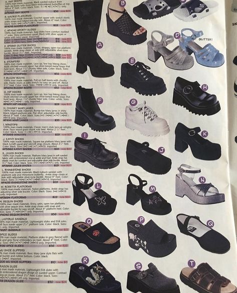 90s Shoes, Y2k Shoes, Dr Shoes, Moda Paris, Fashion Catalogue, Swag Shoes, 2000s Fashion, Pretty Shoes, Dream Shoes