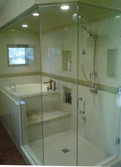 Japanese Soaking Tub Shower Combo, Soaking Tub Shower Combo, Japanese Soaking Tubs, Bathroom Tub Shower, Shower Installation, Deep Soaking Tub, Tub Ideas, Bathroom Tub, Large Shower