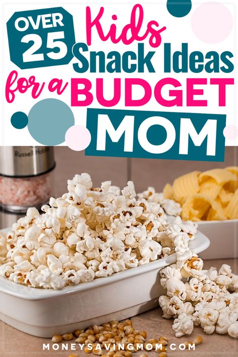 The kids may be wanting snacks all day long while home for the summer! Here are 25 Budget-Friendly Snack ideas for kids that won't break the bank! #snacks #snackideas #snackideasforkids #cheapsnacks #Budgetmom Snacks Cheap Easy, Cheap After School Snacks, Easy Cheap Snacks Budget, Snacks When Youre Broke, Low Budget Snack Ideas, Cheap School Snacks, Cheap Snacks To Make At Home, Summer Snacks On A Budget, Party Snacks On A Budget