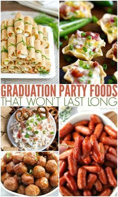 Graduation Party Food Ideas your guest will love! #appetizer #graduation #graduationparty #yummy #easyrecipes #dips #crockpot #familyfreshmeals