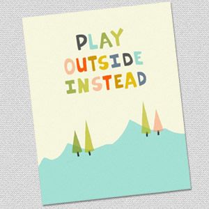 Arts & Handicrafts thumbnail Outside Illustration, Kids Typography, Typographic Illustration, I'm Exhausted, Getting Outside, Poster Typography, Play Outside, Natural Playground, Nature Play