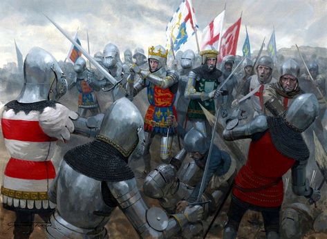 Battle of Agincourt 1415 Agincourt Battle, English Longbowman, French Nobility, Graham Turner, Battle Of Agincourt, Medieval Battle, Medieval Warfare, Century Armor, Historical Warriors