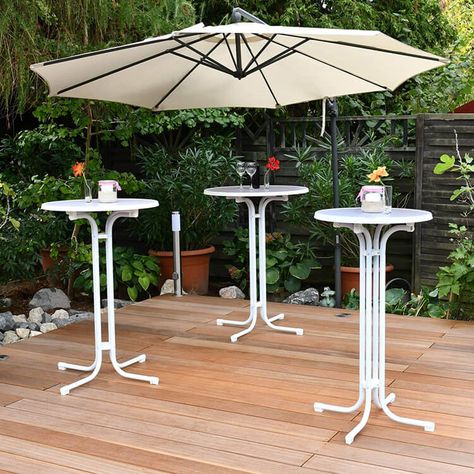 Plastic folding cocktail tables manufacturer|Wholesale cocktail tables price How To Make A Cocktail Table, Cocktail Tables Diy, Wedding Tables And Chairs, Backdrop Design Ideas, Eagles Tailgate, Event Decor Table, Diy Cocktail Table, Outdoor Cocktail Party, Cocktail Table Decor