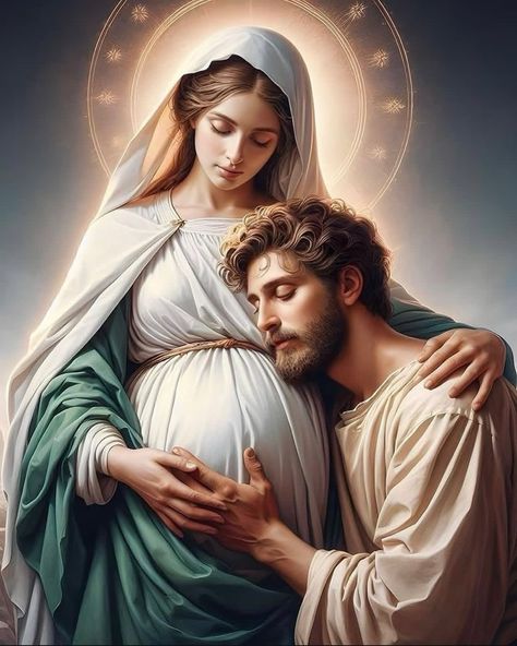 Joseph And Mary, Mother Mary Pictures, Virgin Mary Art, Mother Mary Images, Catholic Pictures, Blessed Mary, Mary And Joseph, Jesus Mary And Joseph, Religious Pictures