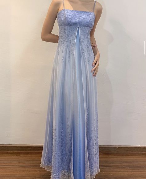 Muted Blue Dress, 2000 Prom Dress, Periwinkle Outfit, Periwinkle Gown, Periwinkle Prom Dress, Periwinkle Aesthetic, 2000s Prom Dress, Powder Blue Dress, Periwinkle Dress