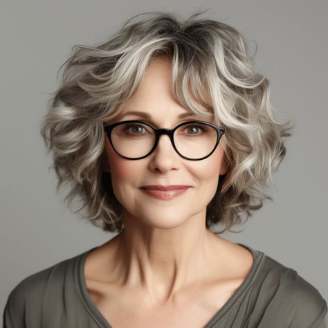 35 Elegant Hairstyles for Women Over 60 with Glasses Hairstyles For Over 60, Hairstyles For Thick Hair, Hairstyles For Women Over 60, Wavy Haircuts, Medium Length Hairstyles, Haircuts For Medium Hair, Chic Hairstyles, Penteado Cabelo Curto, Elegant Hairstyles