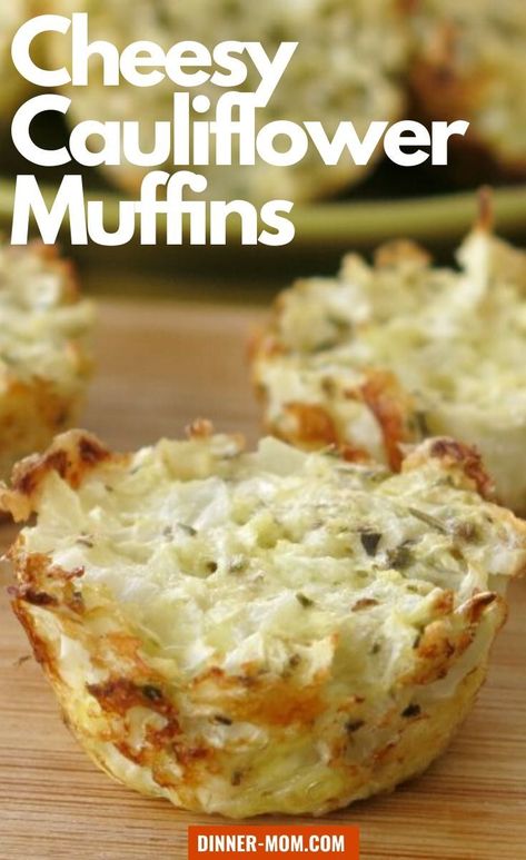 Cauliflower Muffins, Cauliflower Rice Recipes, Easy Cauliflower, Low Carb Snack, Dinner Easy, God Mat, Low Carb Breakfast, Idee Pasto Sano, Veggie Dishes