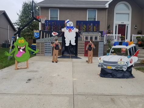 Ghostbusters Outdoor Halloween Decor, Ghostbusters Outdoor Decorations, Ghost Busters Halloween Decor, Ghost Buster Halloween Decorations, Ghostbuster Halloween Decorations, Ghostbuster Trunk Or Treat, Ghostbusters Halloween Decorations, Ghostbusters Decor, Ghostbusters Trunk Or Treat