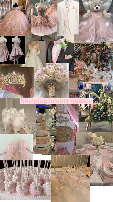 Pink Quinceanera Theme Outdoors, Sleeping Beauty Xv Theme, Quince Ideas Themes Pink, Quince Sleeping Beauty Theme, Chambelanes Outfits Quinceanera Pink And Gold, Quinceanera Pink Decorations, Quinceanera Planning List, Pink And White Quinceanera Decorations, Quince Decorations Pink And Gold