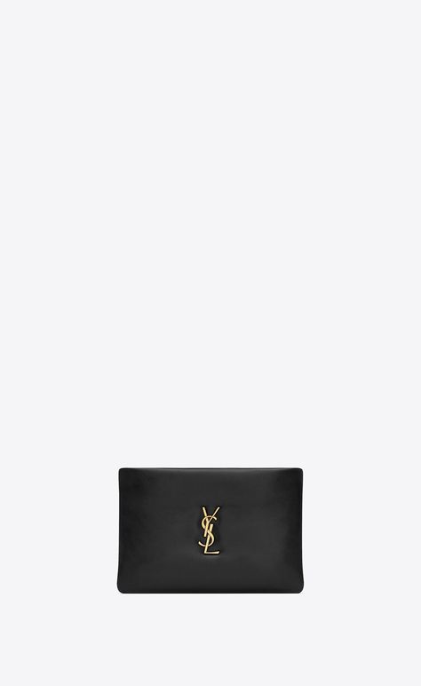 Discover BLACK CALYPSO mini pouch in lambskin from Saint Laurent online store. Top Lingerie, Mini Pouch, Mini Pouches, Rich Girl, Saint Laurent, Puffer, Online Store, Pouch, Wallet