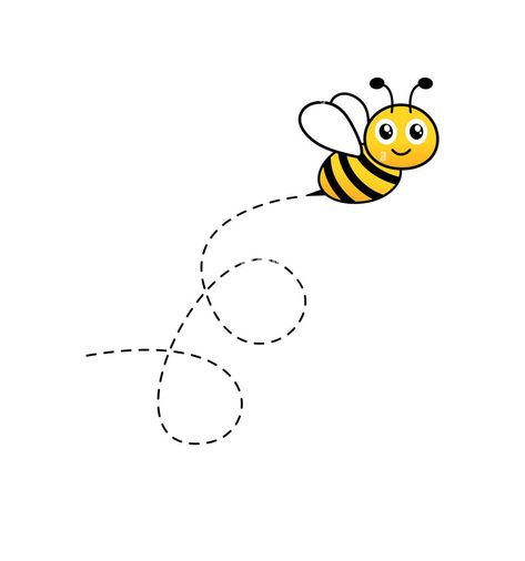 Bumble Bee Cartoon, Honey Bee Drawing, Bee Sketch, Bee Flying, Honey Bee Theme, Bee Cartoon, Bee Icon, Animal Body Parts, Bee Drawing