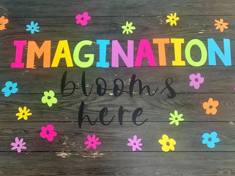 Excited to share the latest addition to my #etsy shop: Imagination Blooms Here | Bulletin Board Cutout Decor https://etsy.me/3yJbsqh #bulletinboard #class #teacher #education #learning #positivity #students #classroom #studentcentered Imagination Blooms Here Bulletin Board, Imagination Blooms Here Classroom, Bus Decor, Inspirational Bulletin Boards, Classroom Boards, Daycare Decor, Back To School Bulletin Boards, Photos Background, Classroom Organisation