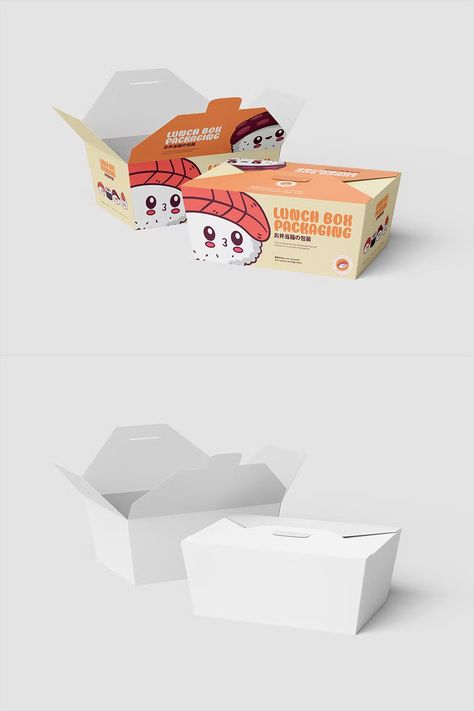 Lunch Box Packaging Mockup