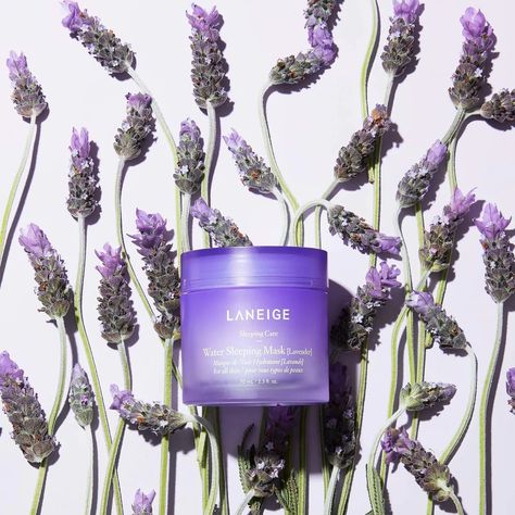 Laneige Water Sleeping Mask, Lavender Water, Mask Images, Trendy Face Masks, Overnight Mask, Cleansing Face, Face Mask Fashion, Diy Mask, Fashion Face Mask