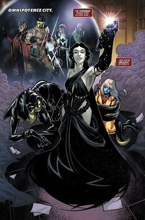 Nyx Forgot Her Paraphernalia in Avengers: No Road Home #5 Queen Of Night, Olympian Gods, Avengers Series, Doctor Doom, Marvel Characters Art, Joker Art, Marvel Cosplay, Marvel Comic Universe, Fantasy Magic