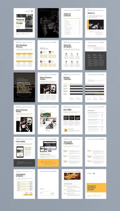 Design De Configuration, Proposal Brochure, 보고서 디자인, 브로셔 디자인, Brochure Design Layout, Marketing Presentation, Page Layout Design, Proposal Design, Minimalist Layout