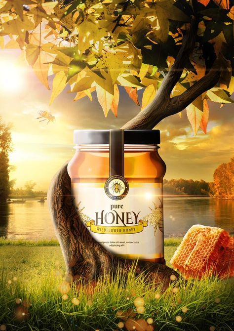 bee, sweet, honey, honeycomb, nature, organic, template, ad, food, 3d, jar, bottle, illustration, product, healthy, background, yellow, tree, packaging, flower, label, design, commercial, pot, wildflower, retro, vintage, creative, glass, beekeeping, natural, package, gold, tasty, fresh, sugar, podium, object, mock up, jar packaging, jar of honey, golden, vector, honey jar, etching, animal, beautiful, branding, forest, doodle Nutrition Template, Healthy Background, Jar Of Honey, Digital Advertising Design, Honey Packaging, Social Media Branding Design, Farm Layout, Honey Design, Publicidad Creativa